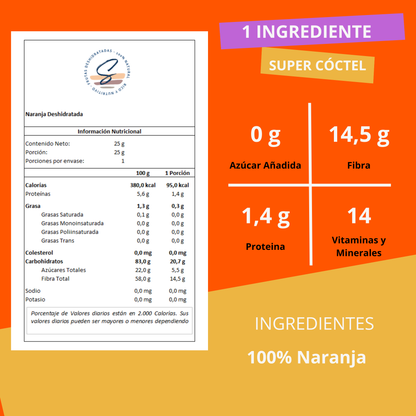 Snack Naranja Deshidratada - Secos Chile